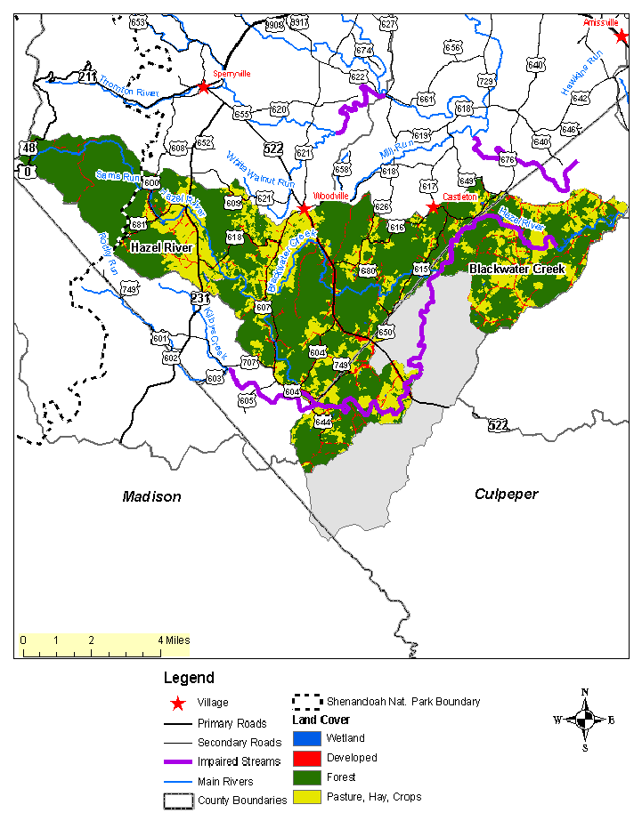 Land Cover Map, Upper Hazel River Watershed